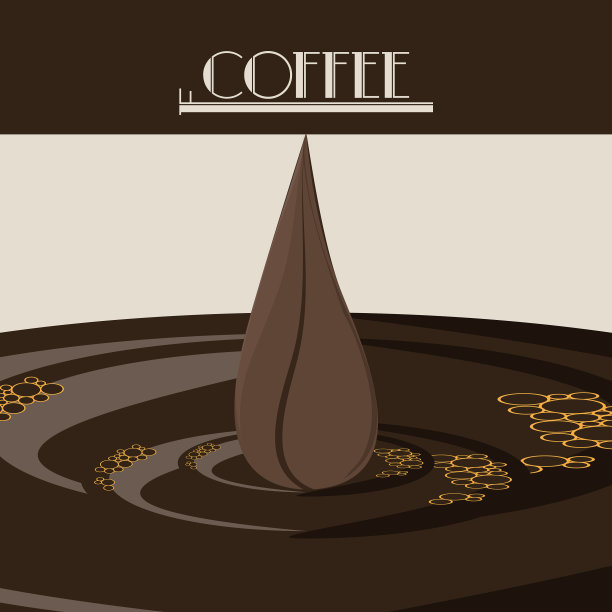 平面液体热咖啡概念图片下载