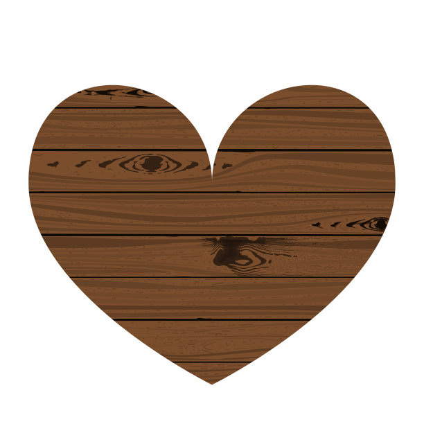 棕色的木心形状图片下载