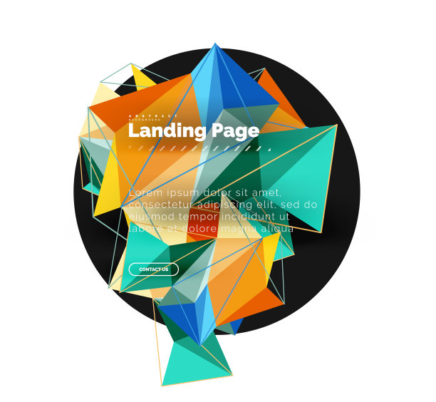 多边形几何设计，抽象形状制成图片下载