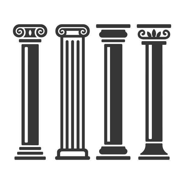 古代柱子图标合集图片下载
