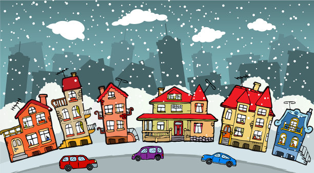 卡通小城市图片下载