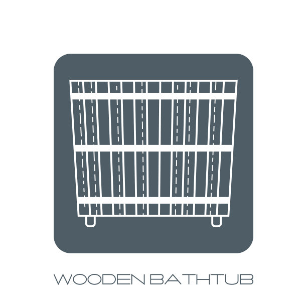 木制浴缸桶的图标产品图片下载