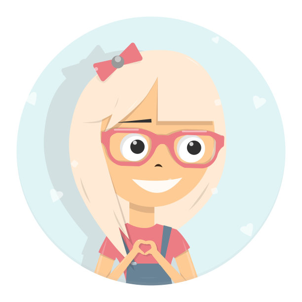 女孩用手做心形图片下载