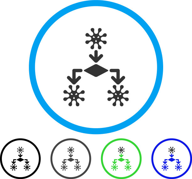 病毒复制圆角图标图片下载