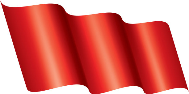 在白底上挥舞着红旗图片下载