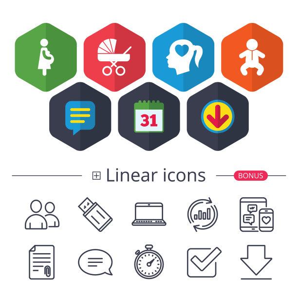 孕妇图标婴儿婴儿怀孕童车图片下载