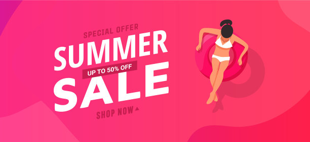 年轻女子在救生圈上晒着太阳游泳图片下载