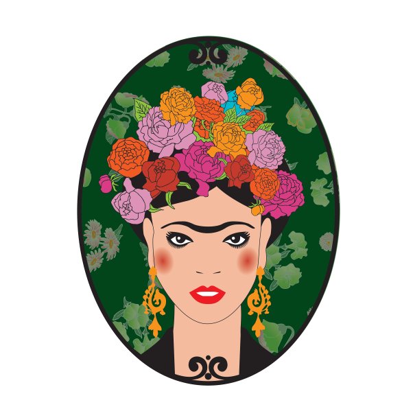 一个头发上插着花的女孩的肖像图片下载