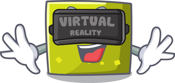 虚拟现实广场吉祥物卡通风格图片下载