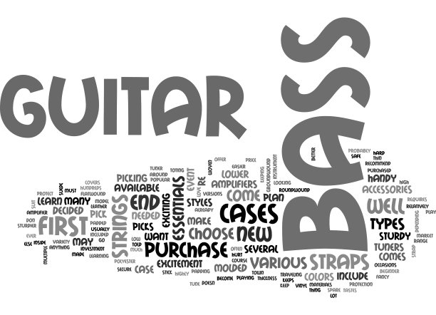低音吉他要点文本字云概念图片下载