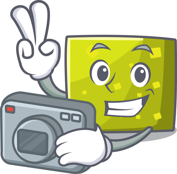 摄影师广场吉祥物卡通风格图片下载