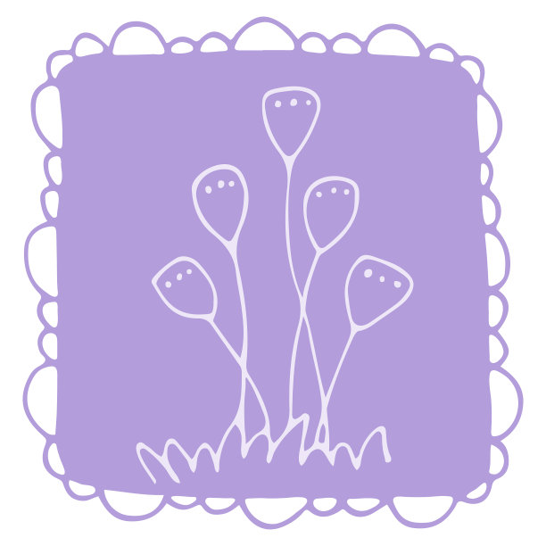 素描花坛花卉组成图片下载