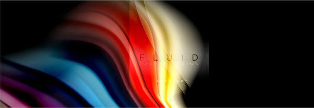 彩虹流体抽象形状液体颜色图片下载