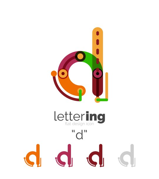 字母标志线条概念图片下载