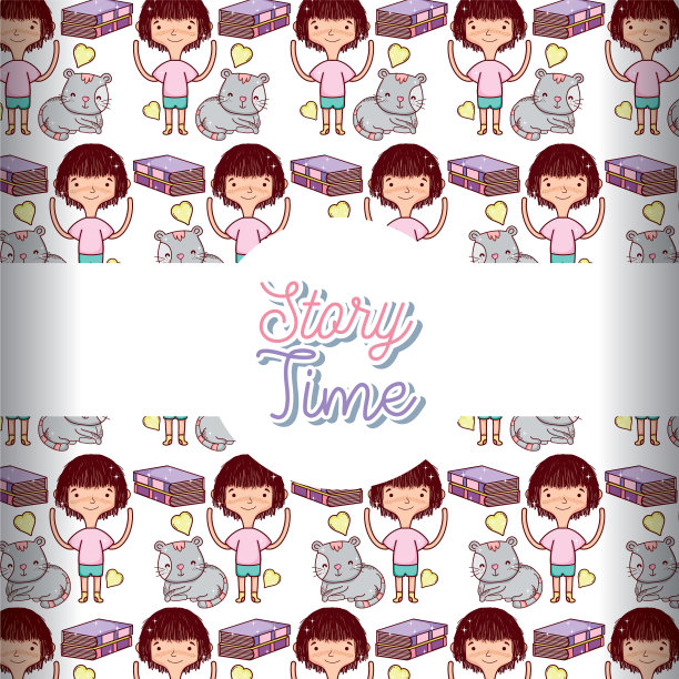 故事时间书的背景图案图片下载