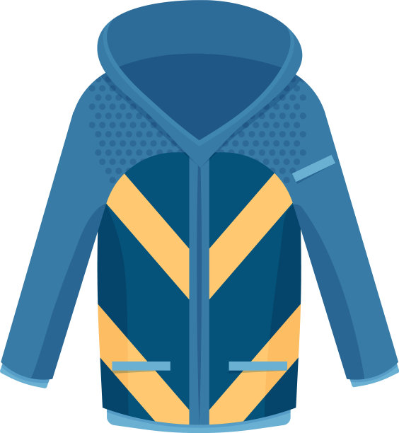 一个温暖的蓝色滑雪服的特写镜头图片下载