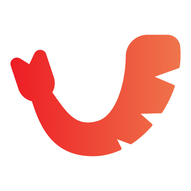 虾扁图标餐色图标在时尚的扁图片下载