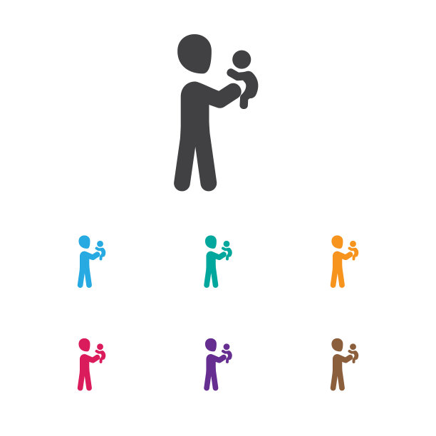 亲属符号上的孙子图标图片下载