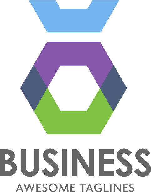 六角王颜色标志概念图片下载