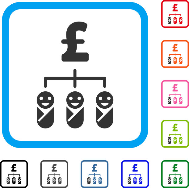 儿童磅预算框架图标图片下载