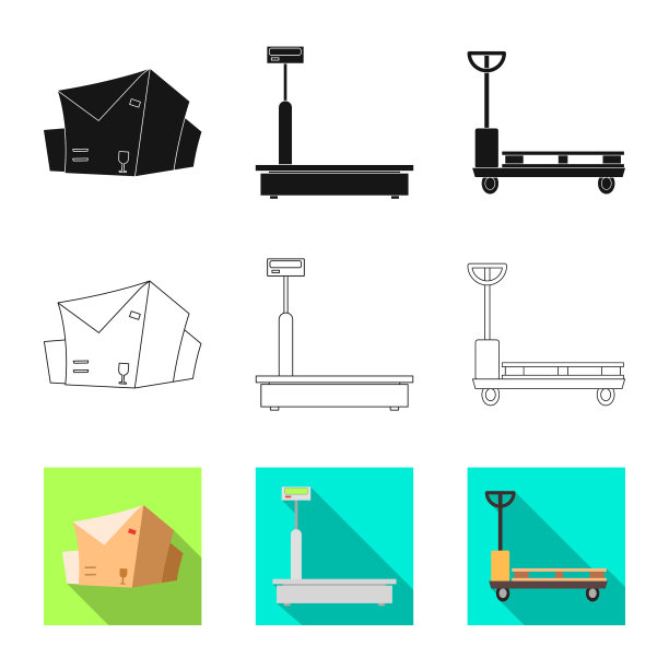 货物孤立物与货物符号图片下载
