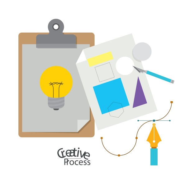 彩色的背景与桌上记事本一起用图片下载