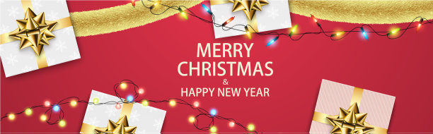 圣诞作文与礼物和花环图片下载