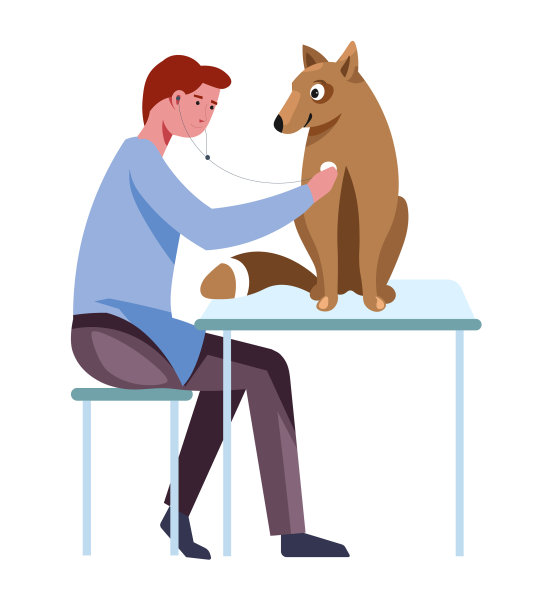 由医生饲养狗和照料动物图片下载