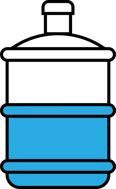 隔离的水桶图标设计模板图片下载