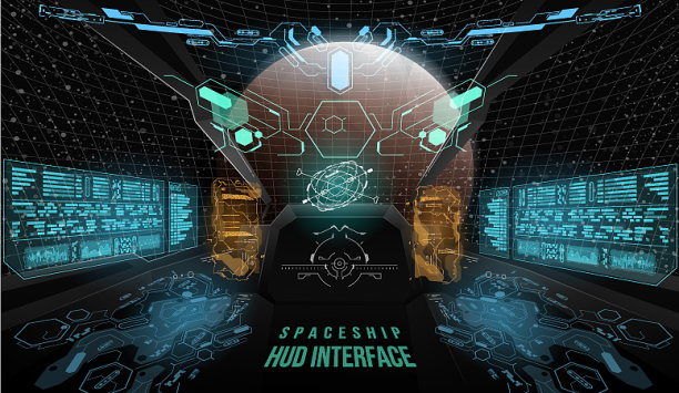 从座舱宇宙飞船的正面显示图片下载