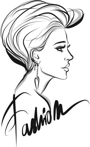 美女线条艺术图片下载