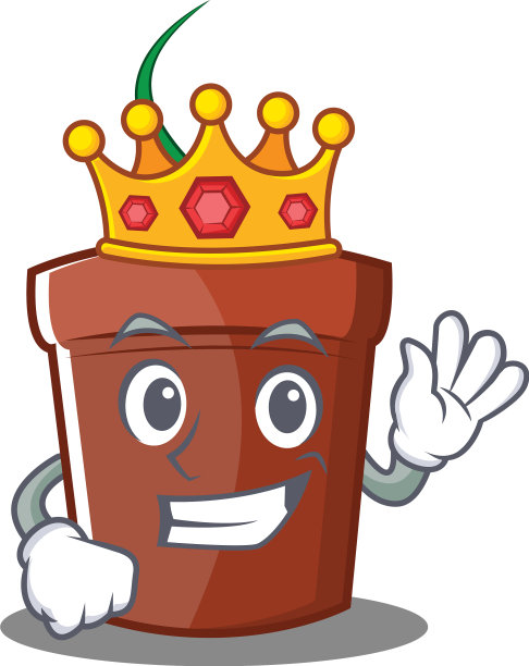 王花盆人物卡通图片下载