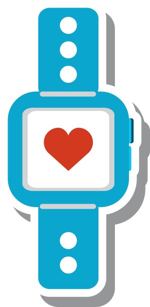 智能手表与心脏病应用程序图片下载