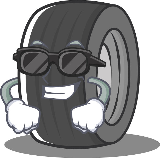 超级酷轮胎人物卡通风格图片下载