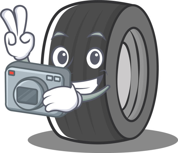 摄影轮胎人物卡通风格图片下载