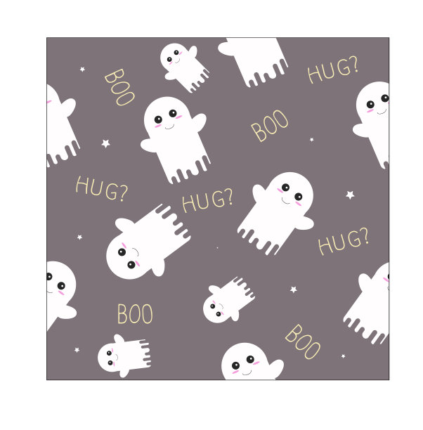 可爱鬼万圣节无缝图案配嘘声图片下载