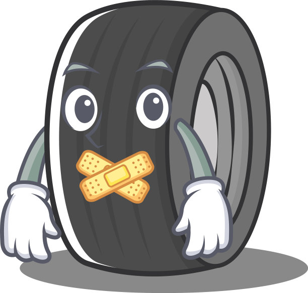 无声轮胎卡通人物风格图片下载