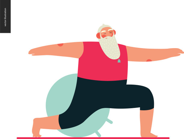 运动圣诞老人-瑜伽图片下载