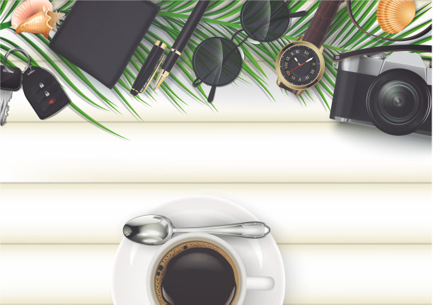 Top view on travel and vacations的概念图片下载