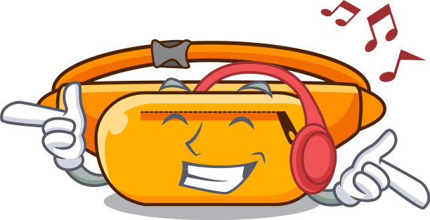 听音乐腰袋的形状有趣图片下载