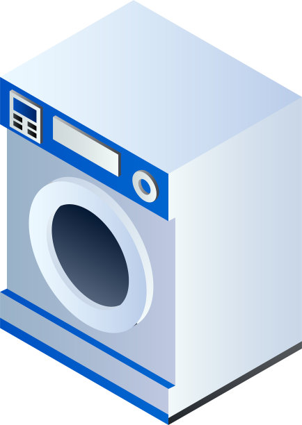 现代洗衣机图标等距风格图片下载