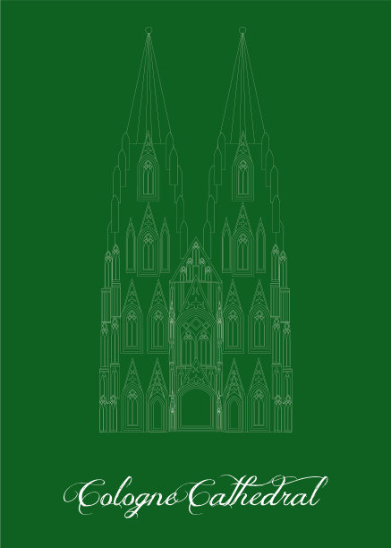 地标是科隆大教堂图片下载