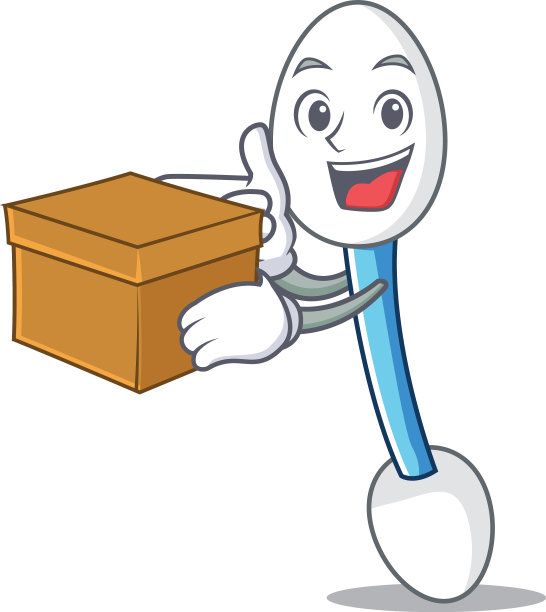 盒子棉签人物卡通图片下载