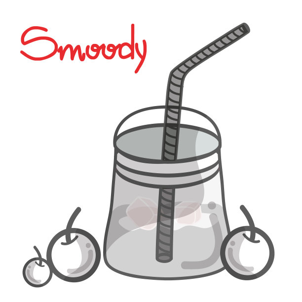 美味的樱桃奶昔饮料图标图片下载