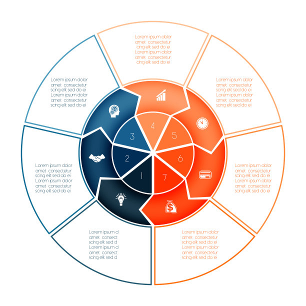 环形的箭头信息图表模板图片下载