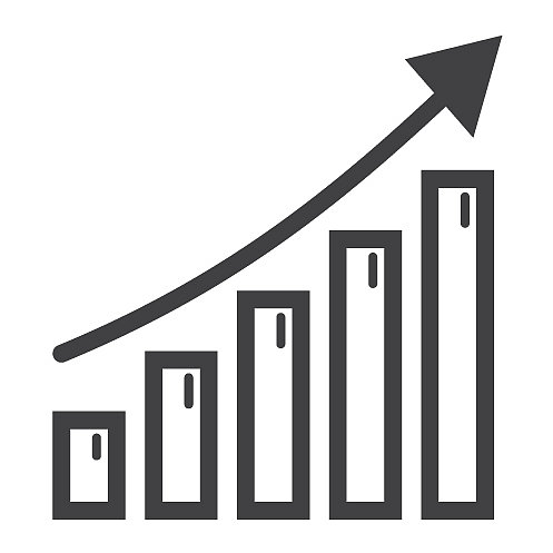 商业增长线图标：商业与金融图片下载