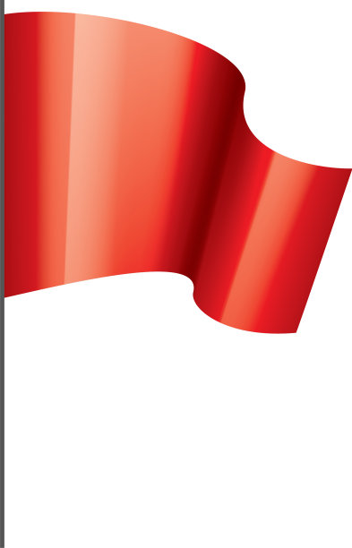 在白底上挥舞着红旗图片下载