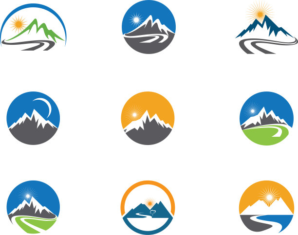 山峰图标logo商业模板图片下载