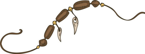 有牙齿的魔法护身符或项链图片下载