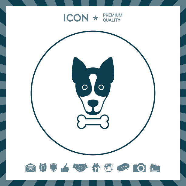 狗与骨标志标志保护标志图标图片下载